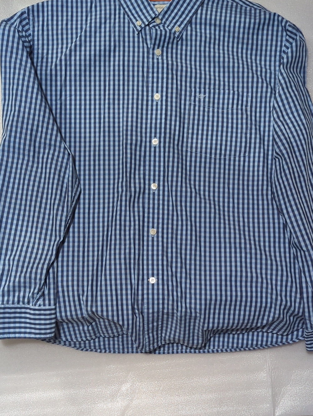 Dockers Blue Gingham Button-Down Shirt